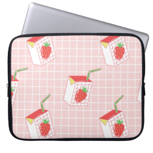 Housse Pour Ordinateur Portable Caricatures de Lait de fraise : Motif