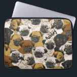 Housse Pour Ordinateur Portable Carlins grincheux / Chiens de Carlin mignons amusa<br><div class="desc">Regardez ces mignons visages rigolos ! Vous sourirez ! Ajoutez un monogramme / initial / nom...  pour en faire un cadeau spécial pour cette personne spéciale.</div>