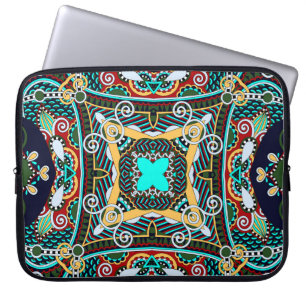 Housse Pour Ordinateur Portable carré de soie foulard ou mouchoir design motif