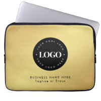Carré Magnet Gold & Black Business Logo Personnali