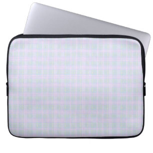 Housse Pour Ordinateur Portable Carreaux Bleu Prairie
