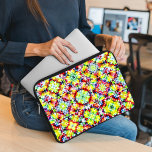 Housse Pour Ordinateur Portable Carrelage méditerranéen, Carreaux d'encre d'alcool<br><div class="desc">Motif élégante,  élégante et raffinée avec carrelage méditerranéen aux couleurs d'encre d'alcool. Un cadeau moderne et tendance,  parfait pour les amoureux de Majolica dans votre vie.</div>
