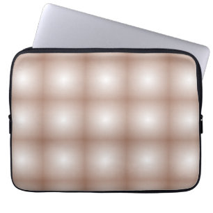 Housse Pour Ordinateur Portable Carrés géométriques avec Mocha Mousse Gradient Bla