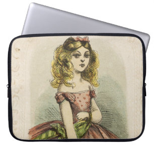 Housse Pour Ordinateur Portable Carte de la Saint-Valentin romantique rétro, 19e s