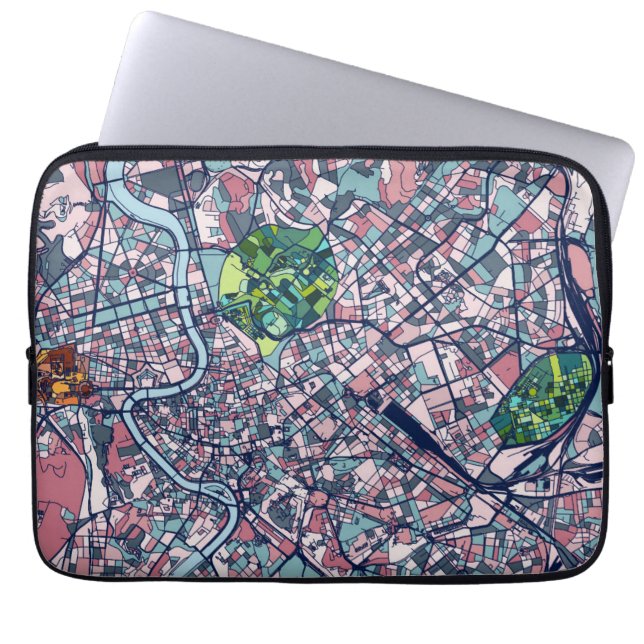 Housse Pour Ordinateur Portable Carte de Rome Italie (Devant)