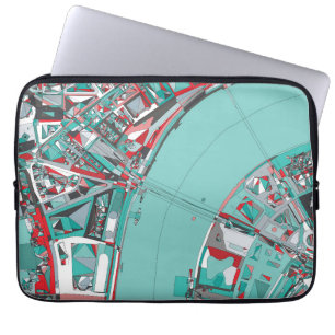 Housse Pour Ordinateur Portable Carte de structure de ville de Londres