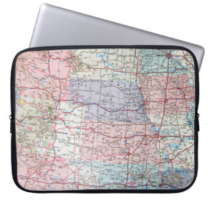Housse Pour Ordinateur Portable Carte des USA