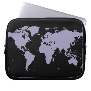 Housse Pour Ordinateur Portable carte du monde, planisphères