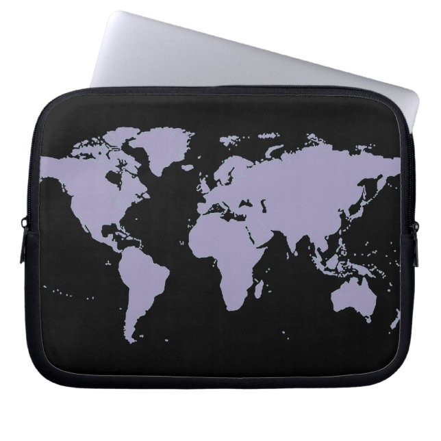 Housse Pour Ordinateur Portable carte du monde, planisphères (Devant)