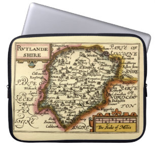 Housse Pour Ordinateur Portable Carte historique du comté de Rutland (Rutlandshire