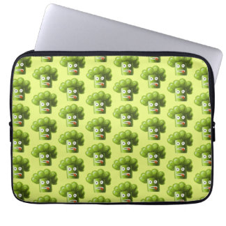 Housse Pour Ordinateur Portable Cartoon vert amusant Motif Broccoli