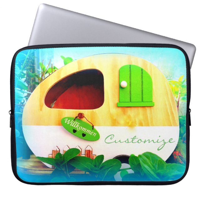 Housse Pour Ordinateur Portable casa de camper rétro customisé (Devant)