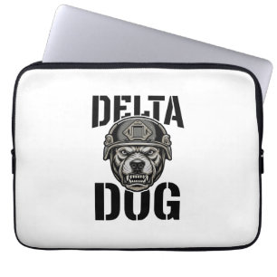 Housse Pour Ordinateur Portable Casque Bulldog Delta Dog Gravure Vintage Design_