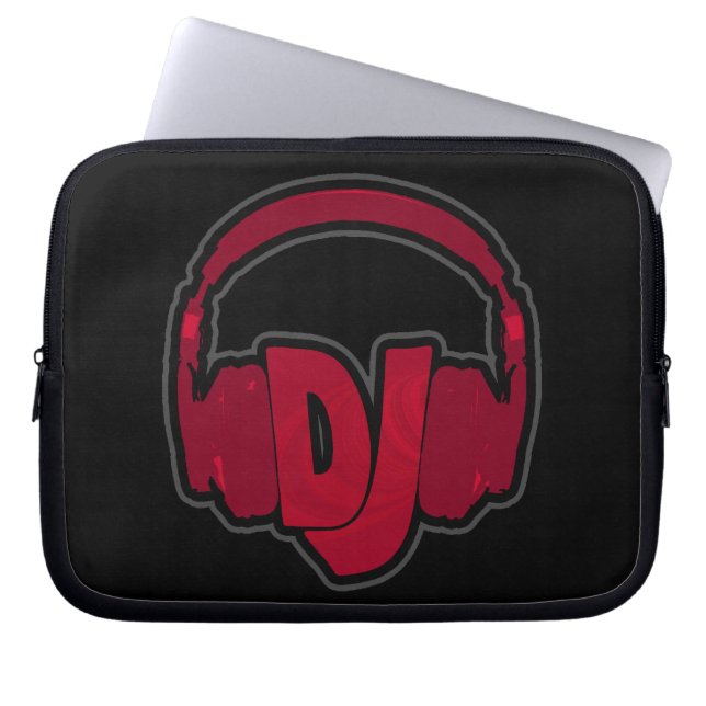 Housse Pour Ordinateur Portable casque DJ musique (Devant)