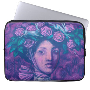 Housse Pour Ordinateur Portable Casquette d'été, Imaginaire d'été Surreal Portrait