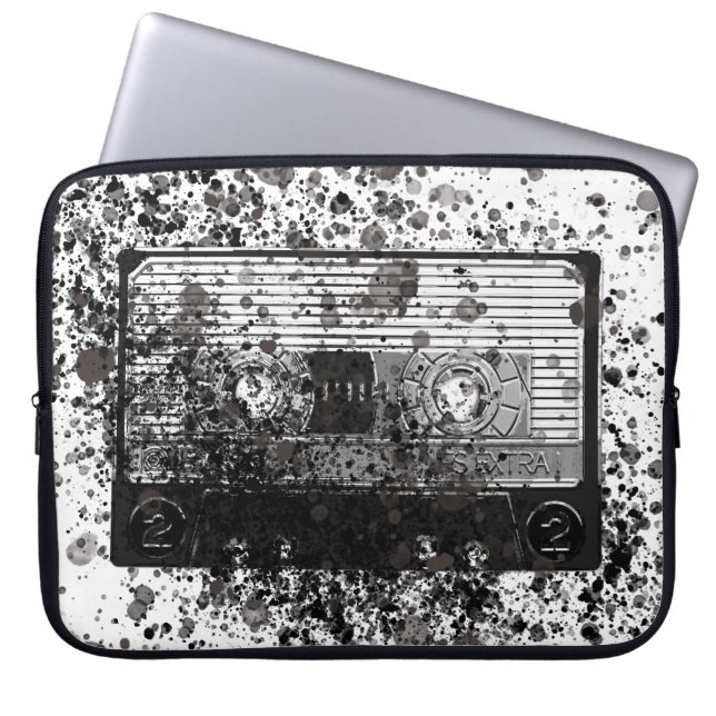 Housse Pour Ordinateur Portable Cassette audio rétro (Devant)