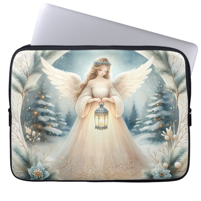 Housse Pour Ordinateur Portable Celestial Winter Angel Lantern of Hope (Devant)