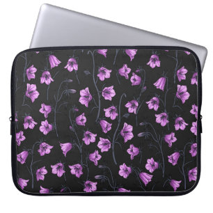 Housse Pour Ordinateur Portable Cellules bleues de minuit, cloches, Bellflowers 2