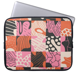 Housse Pour Ordinateur Portable Cellules de Doodle : Conception Motif géométrique.