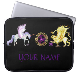 Housse Pour Ordinateur Portable Celtic de griffon de licorne d'essence de spirale