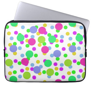 Housse Pour Ordinateur Portable Cercles abstraits sans couture amusant confetti po