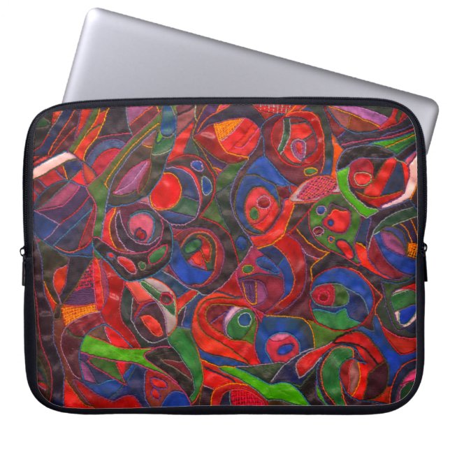 Housse Pour Ordinateur Portable Cercles rouges (Devant)