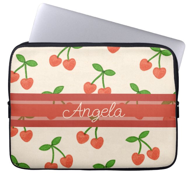 Housse Pour Ordinateur Portable Cerises amoureuses (Devant)
