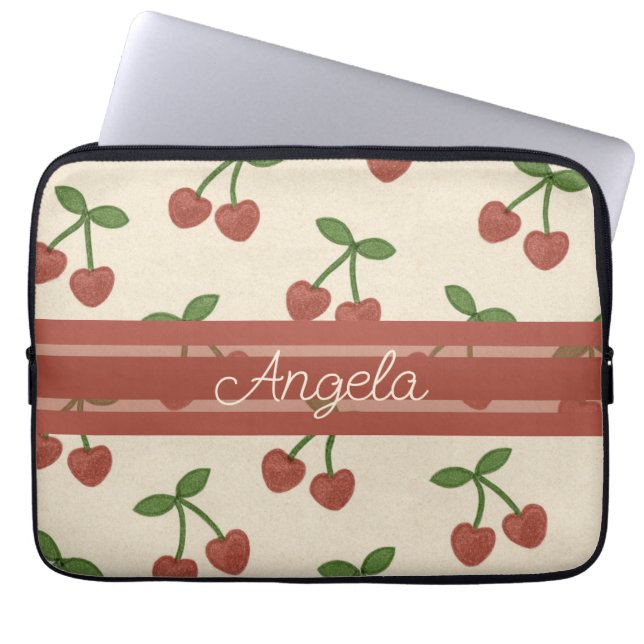 Housse Pour Ordinateur Portable Cerises amoureuses (Devant)