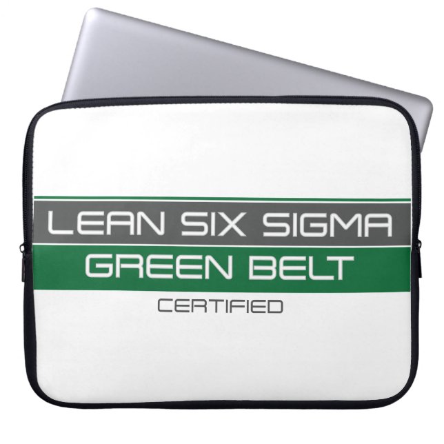 Housse Pour Ordinateur Portable Certifié Green Belt Lean Six Sigma (Devant)