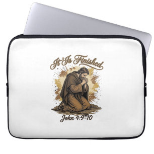 Housse Pour Ordinateur Portable C'est Accompli Verset Biblique Vintage Chemise Chr