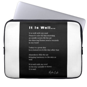 Housse Pour Ordinateur Portable C'est bien avec mon âme inspiré poème poésie