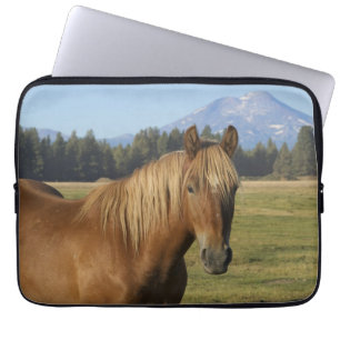 Housse Pour Ordinateur Portable Chaîne des Cascades   Cheval châtaigne