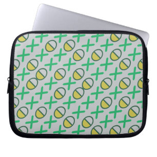 Housse Pour Ordinateur Portable Chaînes de code graphique Vert Jaune sur n'importe