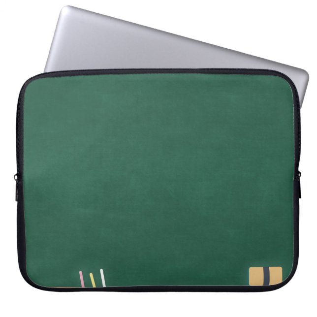 Housse Pour Ordinateur Portable Chalkboard craie gomme classe (Devant)