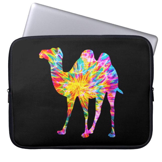 HOUSSE POUR ORDINATEUR PORTABLE CHAMEAU TIE DYE (Devant)
