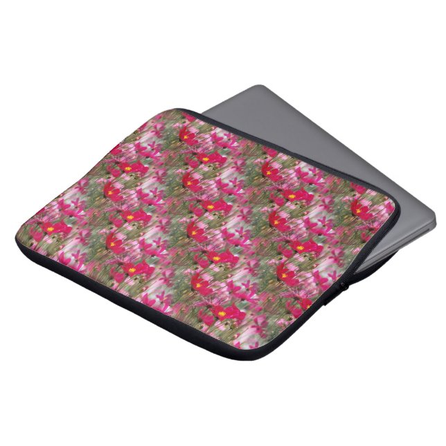 Housse Pour Ordinateur Portable Champ de Cosmos...... (Devant haut)