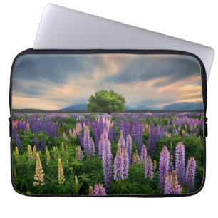 Housse Pour Ordinateur Portable Champ de lupin en Nouvelle Zélande