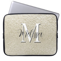 Champagne Gold Foil Monogramme moderne