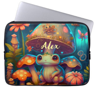 Housse Pour Ordinateur Portable Champignons de grenouille mignon magiques