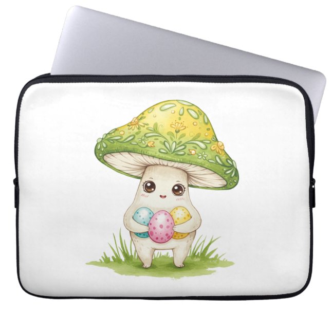 Housse Pour Ordinateur Portable Champignons de Pâques mignons (Devant)