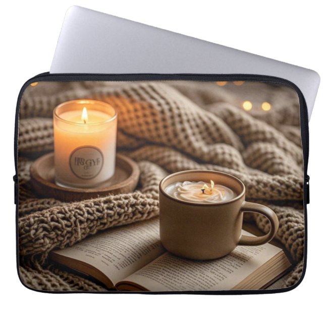 Housse Pour Ordinateur Portable Chandelles et couverture chaleureuses (Devant)