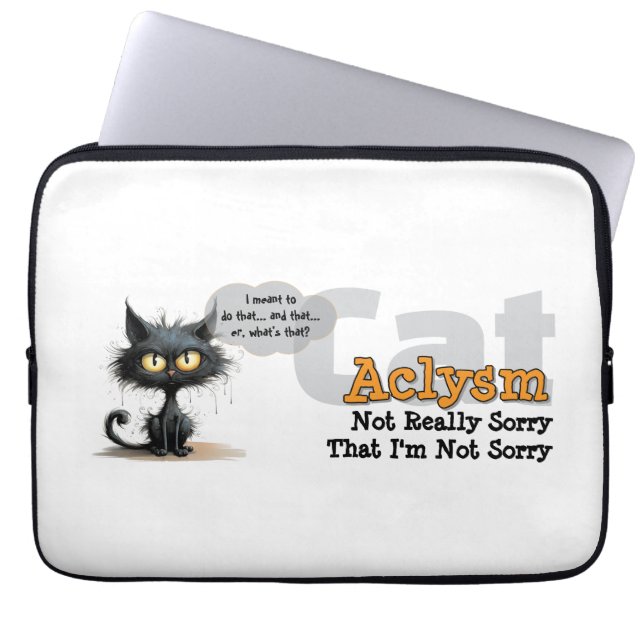 Housse pour ordinateur portable Chaos Kitty : Sans (Devant)