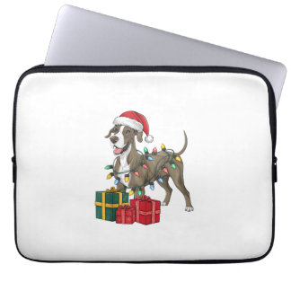 Housse Pour Ordinateur Portable Chapeau de Père Noël avec éclairage de Noël Grand