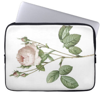 Housse Pour Ordinateur Portable Charmante Rose blanche Botanique