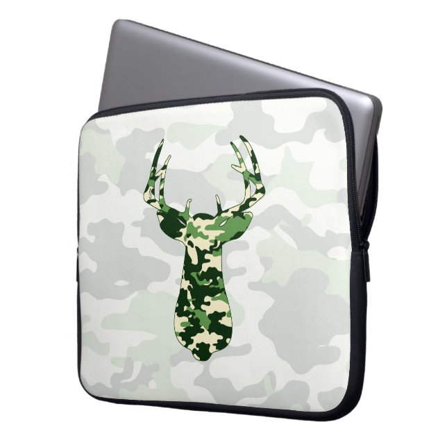 Housse Pour Ordinateur Portable Chasse aux cerfs Camo Buck (devant gauche)