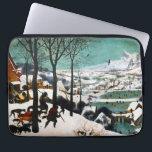 Housse Pour Ordinateur Portable Chasseurs dans le paysage de neige Pieter Bruegel<br><div class="desc">Manche pour ordinateur portable avec Pieter Bruegel,  la peinture huile sur bois de l’Ancien Les chasseurs dans la neige (1565). Un village drapé de neige accueille un groupe de chasseurs et de chiens. Les villageois patinent sur les lacs glacés. Un joyeux cadeau de Noël !</div>