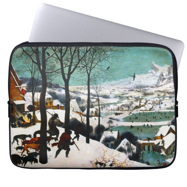 Housse Pour Ordinateur Portable Chasseurs dans le paysage de neige Pieter Bruegel (Devant)