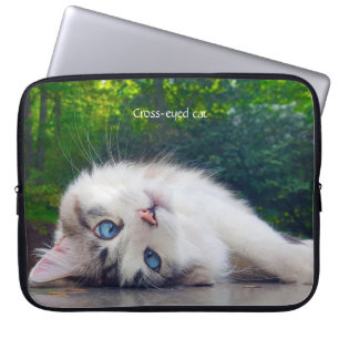 Housse Pour Ordinateur Portable Chat à oeil croisé