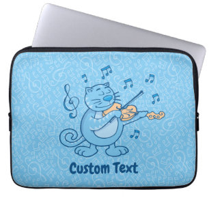 Housse Pour Ordinateur Portable Chat bleu avec tamis pour ordinateur portable viol