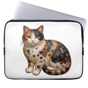 Housse Pour Ordinateur Portable Chat calicot fin de style antique
